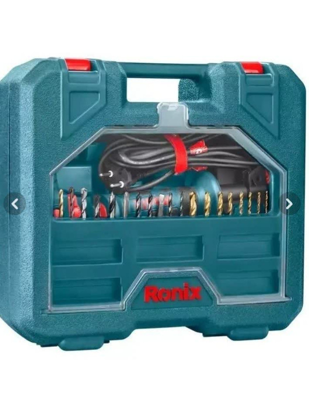 کیت دریل برقی چکشی 13 میلی متری سه نظام فلزی 850 وات رونیکس مدل 2250K یکسال گارانتی